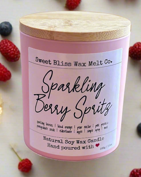 Sparkling Berry Spritz 10 oz Bamboo Lid Jar