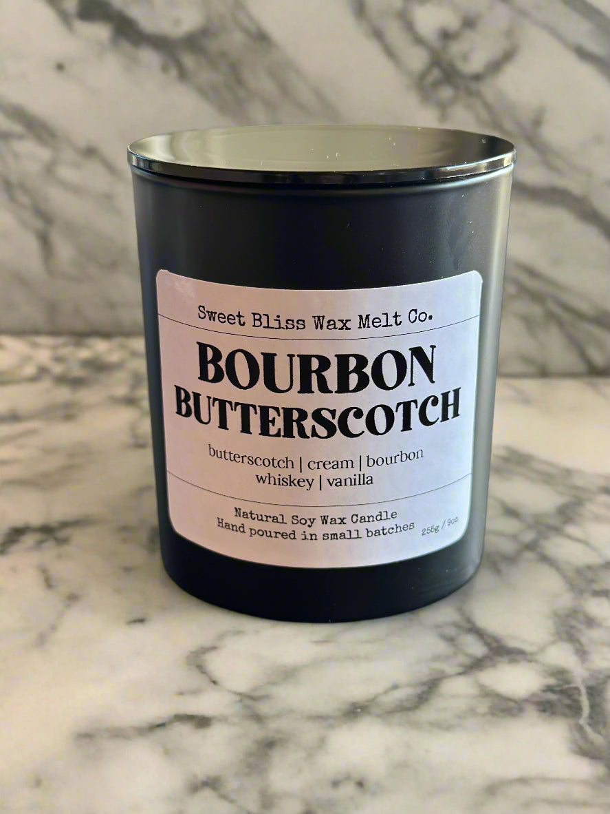Bourbon Butterscotch 9oz Black Jar
