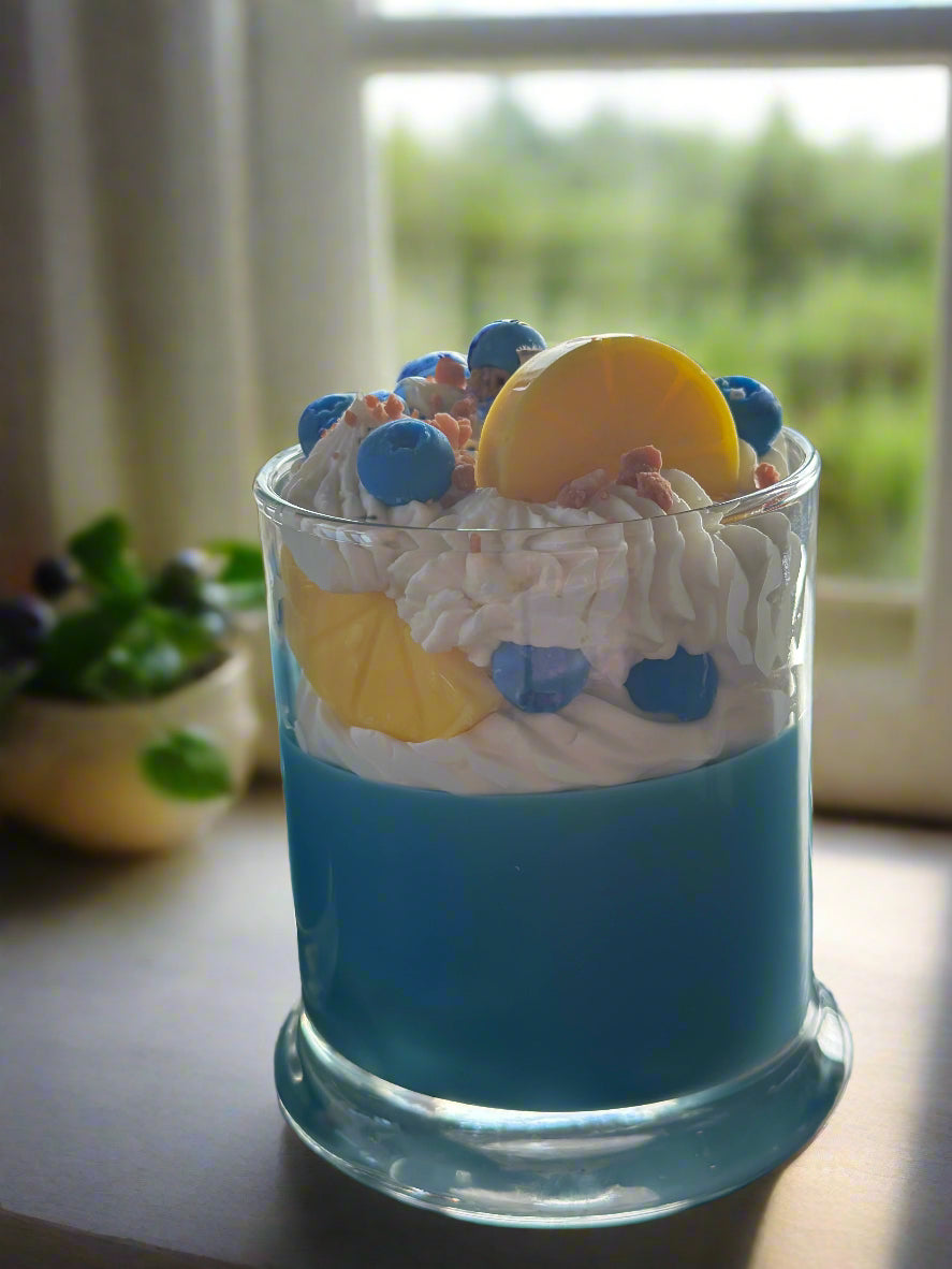 Lemon Blueberry Cobbler Whipped Dessert Candles