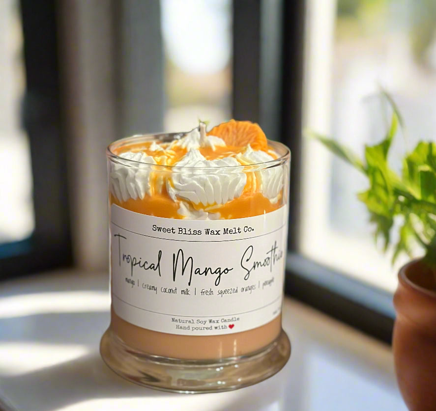 Tropical Mango Smoothie Whipped Dessert Candle