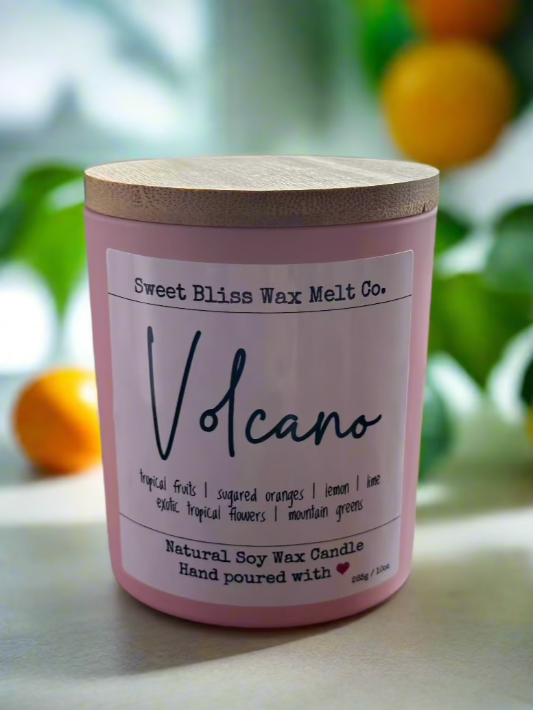 Volcano 10 oz Bamboo Lid Jar