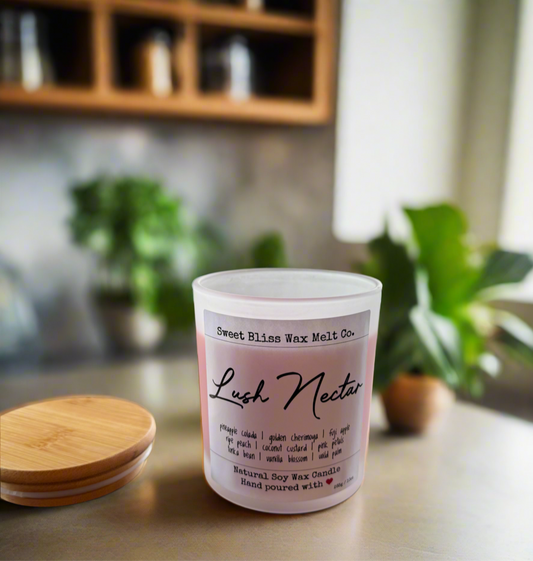 Lush Nectar 10 oz Frosted Bamboo Lid Jar