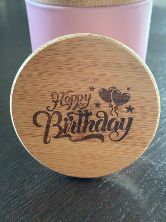 Happy Birthday 10oz Jar Lids