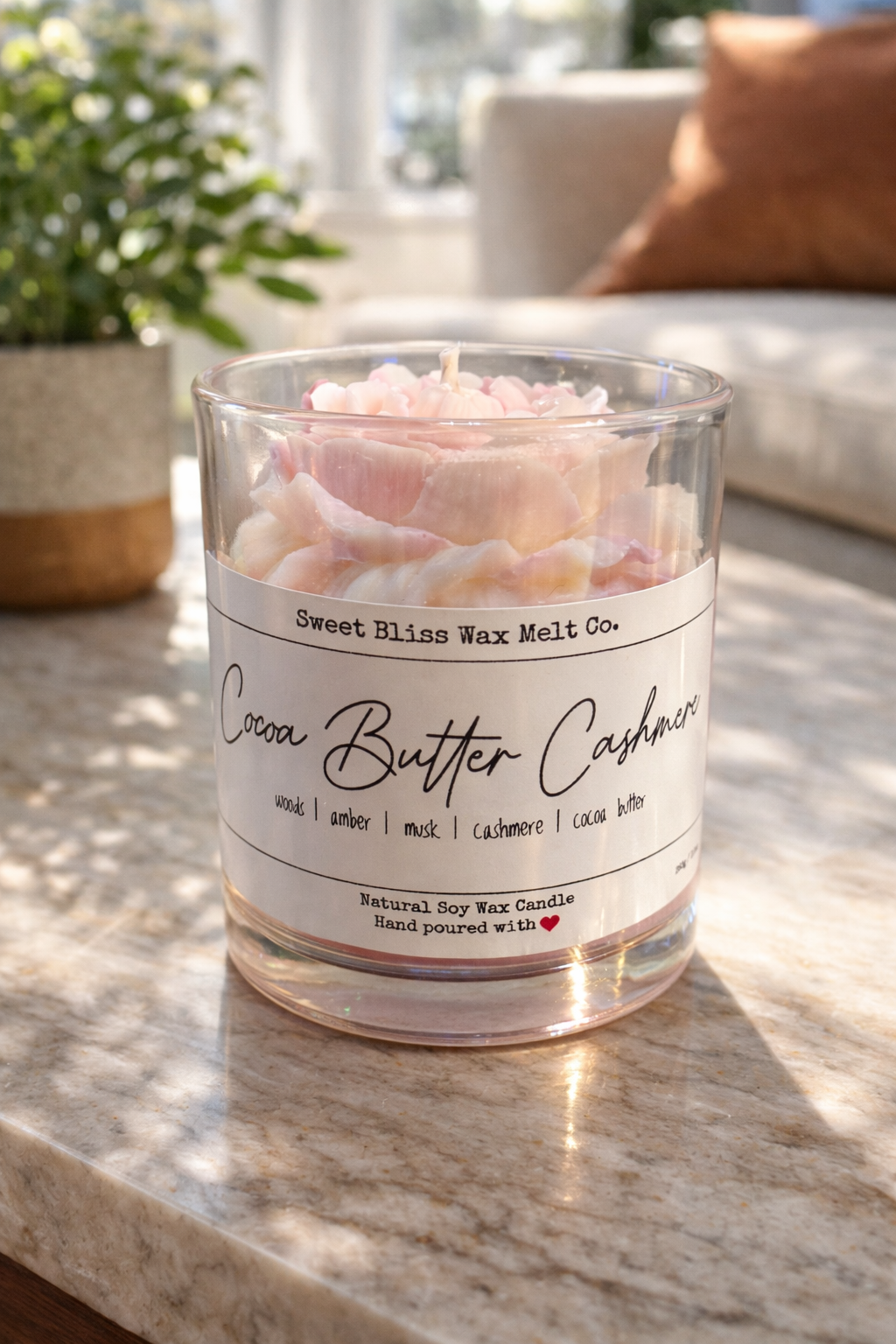 Cocoa Butter Cashmere Peony Candle