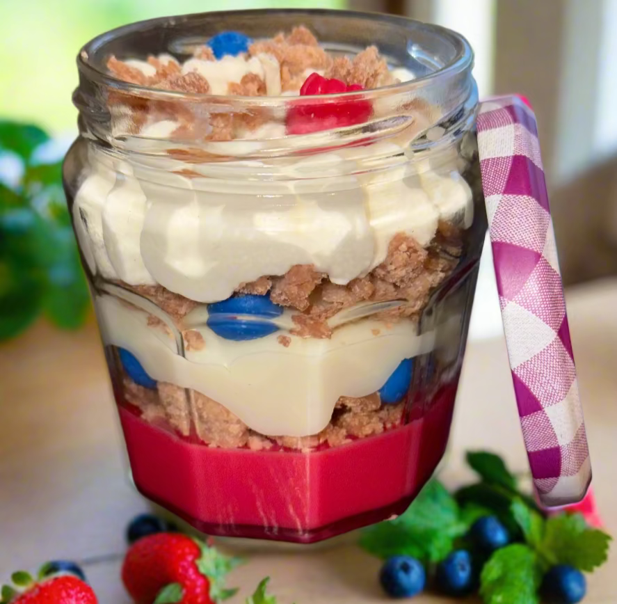 Recycled Jam Jar Country Berry Pancakes 7oz Candle