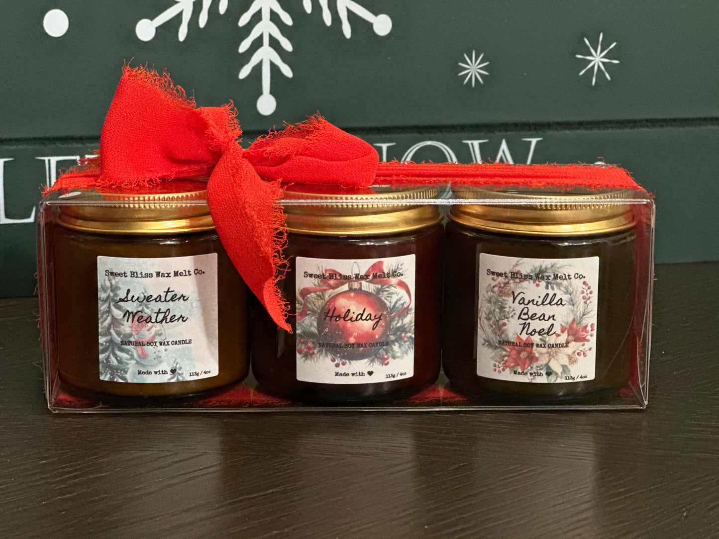 4 oz Holiday Trio Candle Set