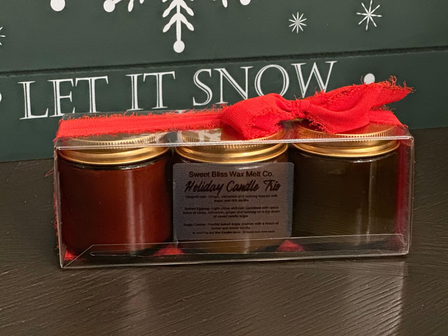 4 oz Holiday Trio Candle Set