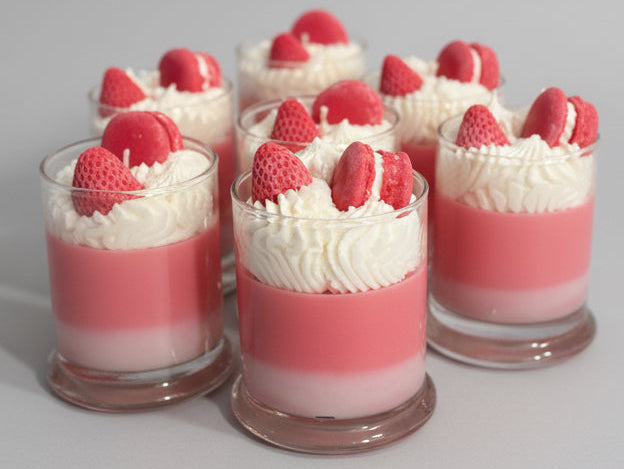 Strawberries and Cream Whipped Dessert Candles