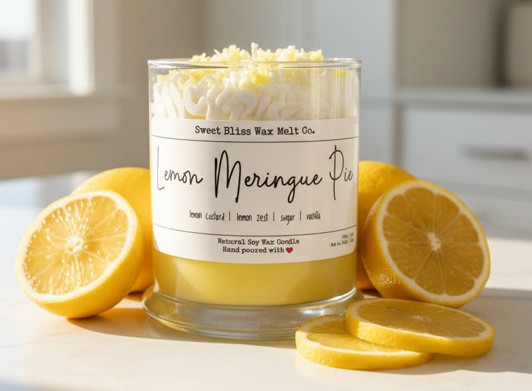 Lemon Meringue Pie Dessert Jar Candle
