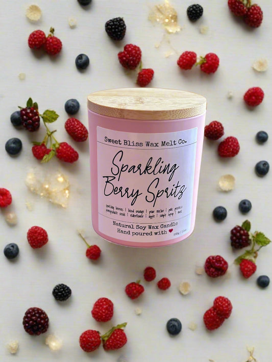 Sparkling Berry Spritz 10 oz Bamboo Lid Jar
