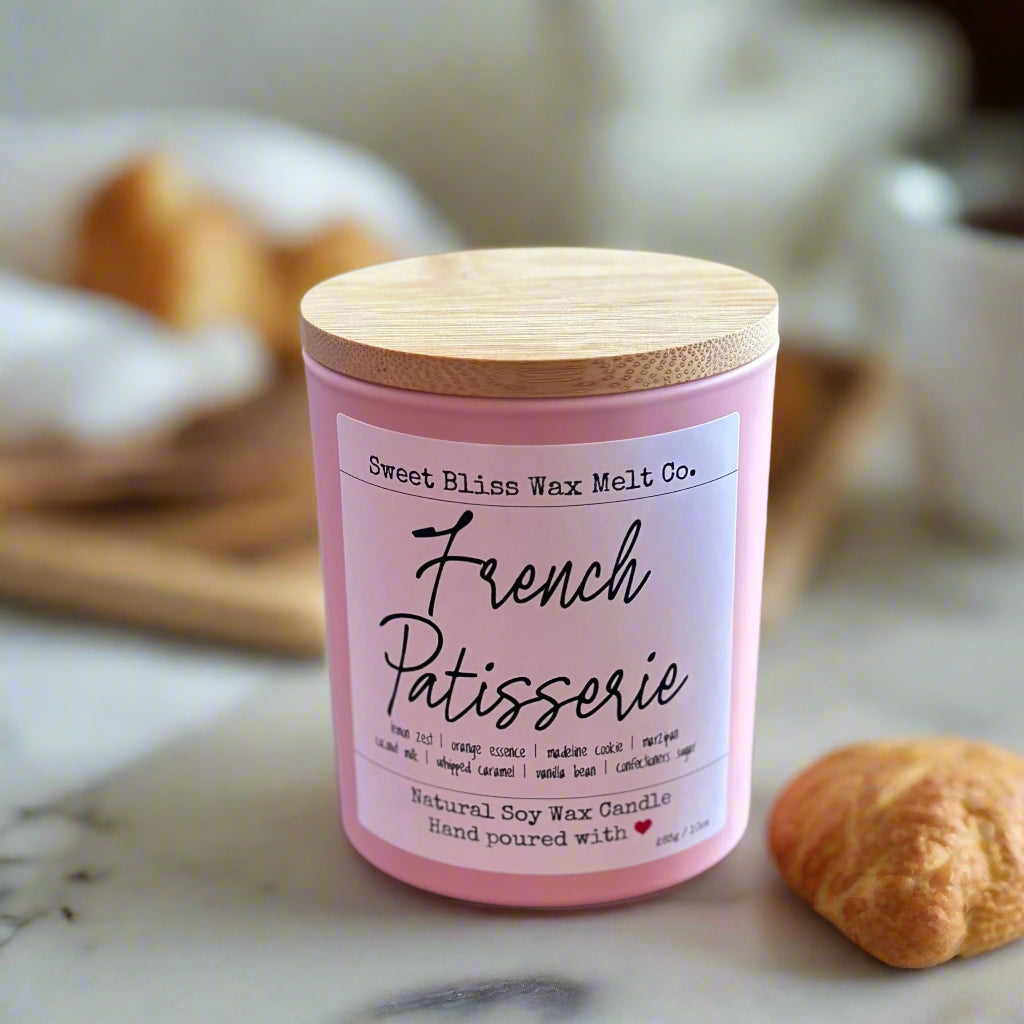 French Patisserie 10 oz Bamboo Lid Jar, Limited Availability