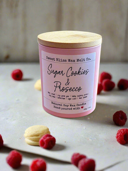 Sugar Cookies & Prosecco 10 oz Bamboo Lid Jar
