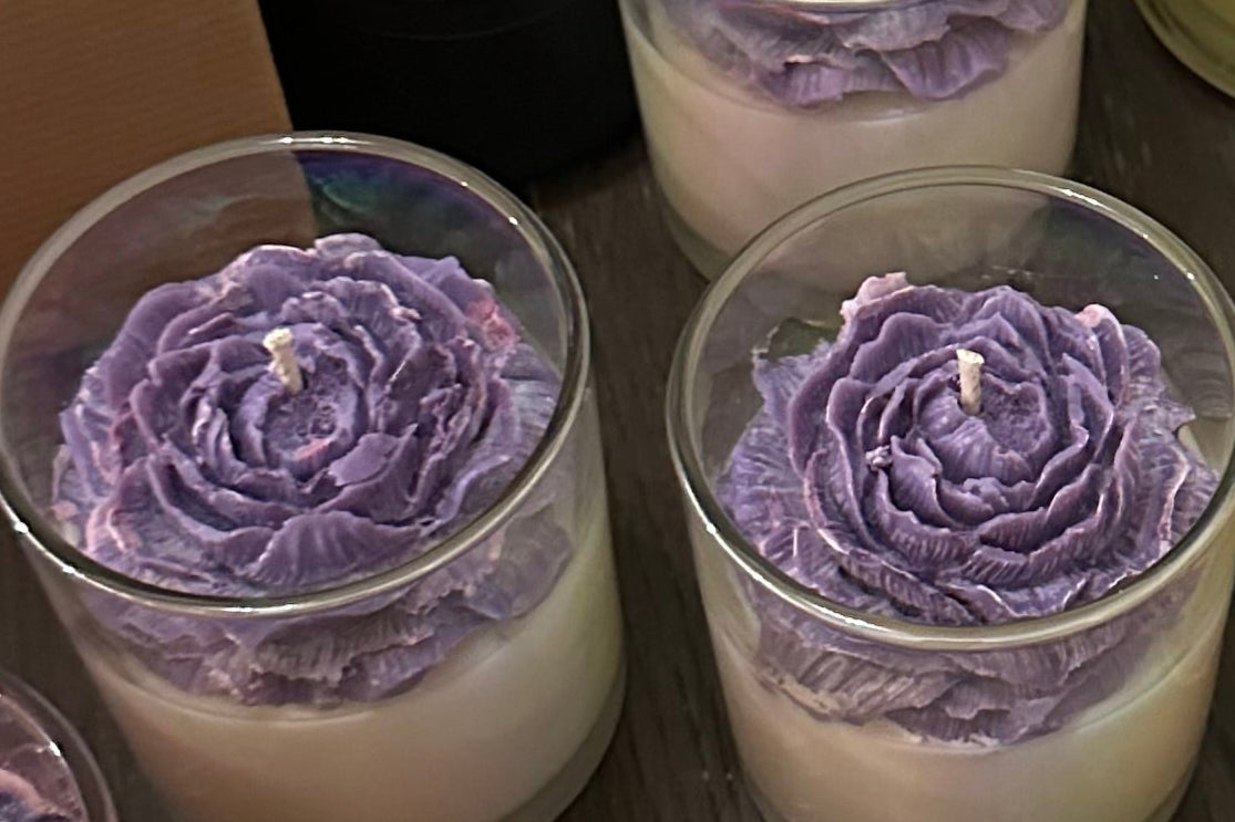 Lavender- Peony Candles