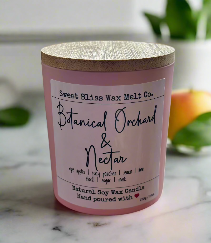 Botanical Orchid & Nectar 10 oz Bamboo Lid Jar